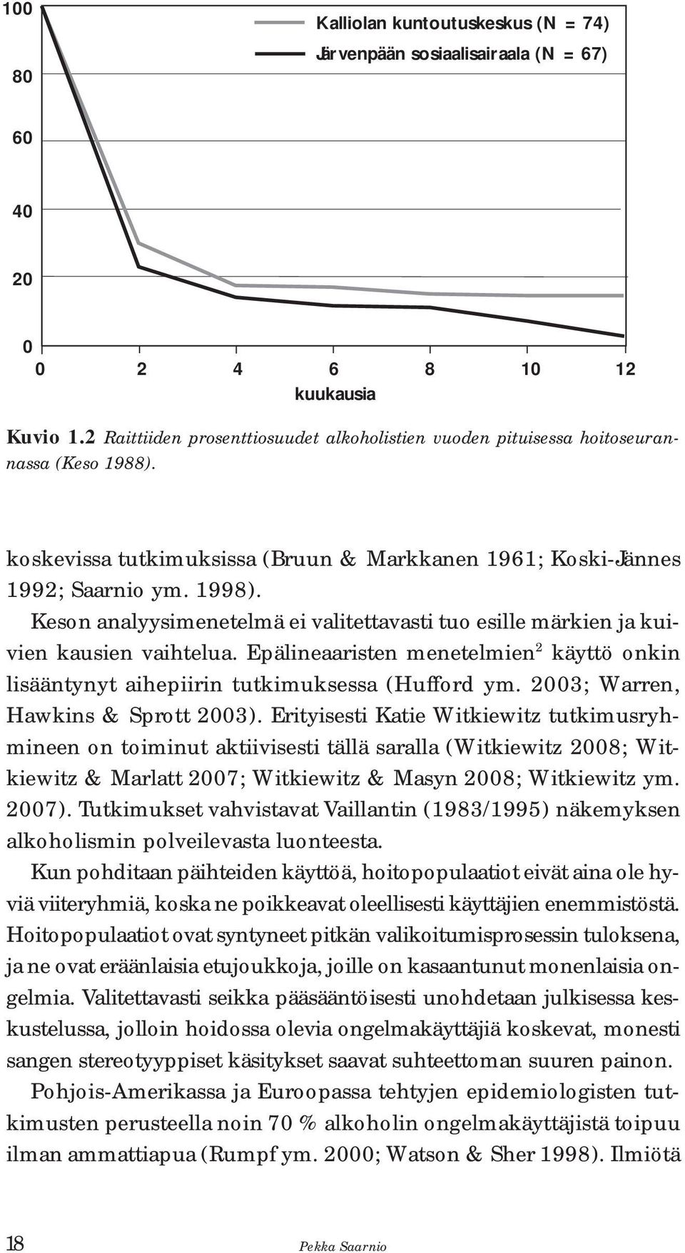 Keson analyysimenetelmä ei valitettavasti tuo esille märkien ja kuivien kausien vaihtelua. Epälineaaristen menetelmien 2 käyttö onkin lisääntynyt aihepiirin tutkimuksessa (Hufford ym.