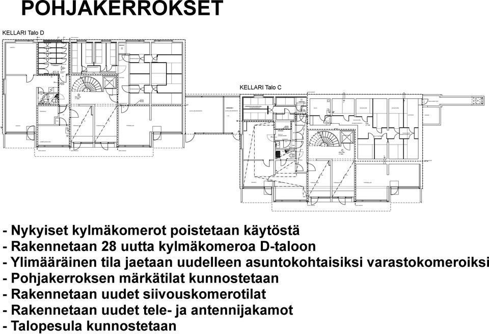 EI60 D KELLARI +7.300 PO 9x21M EI30 IRTAIMISTOVARASTO EI60 EI30 KELLARI Talo C JÄÄHD.KH SL2.