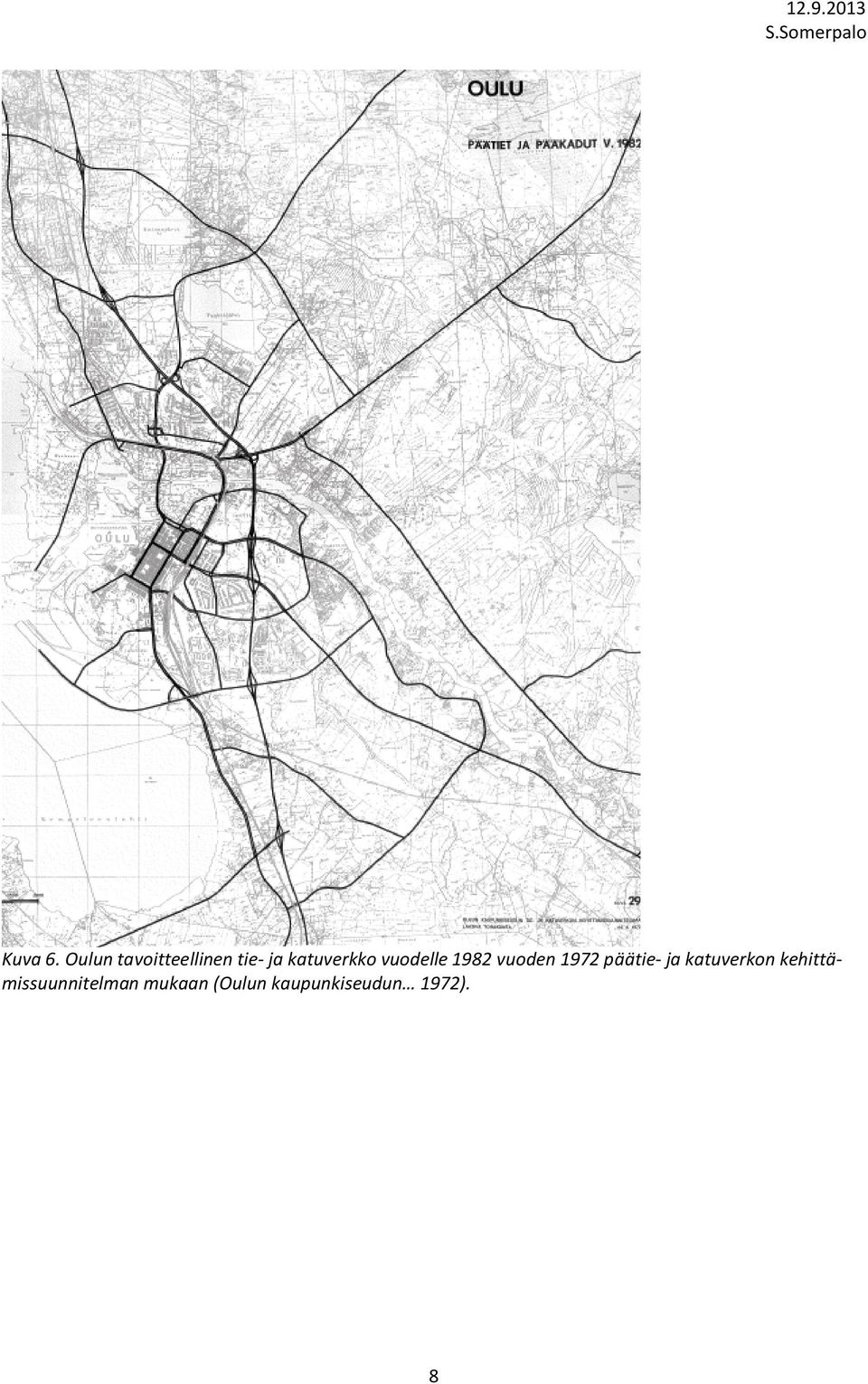 katuverkko vuodelle 1982 vuoden 1972