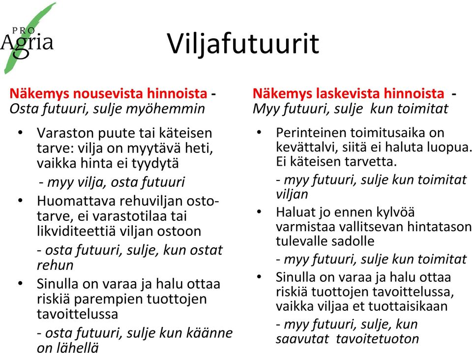 sulje kun käänne on lähellä Näkemys laskevista hinnoista - Myy futuuri, sulje kun toimitat Perinteinen toimitusaika on kevättalvi, siitäei haluta luopua. Ei käteisen tarvetta.