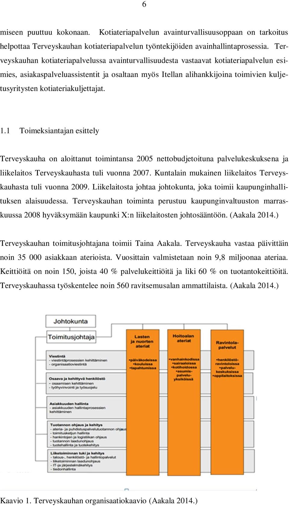 kotiateriakuljettajat. 1.1 Toimeksiantajan esittely Terveyskauha on aloittanut toimintansa 2005 nettobudjetoituna palvelukeskuksena ja liikelaitos Terveyskauhasta tuli vuonna 2007.