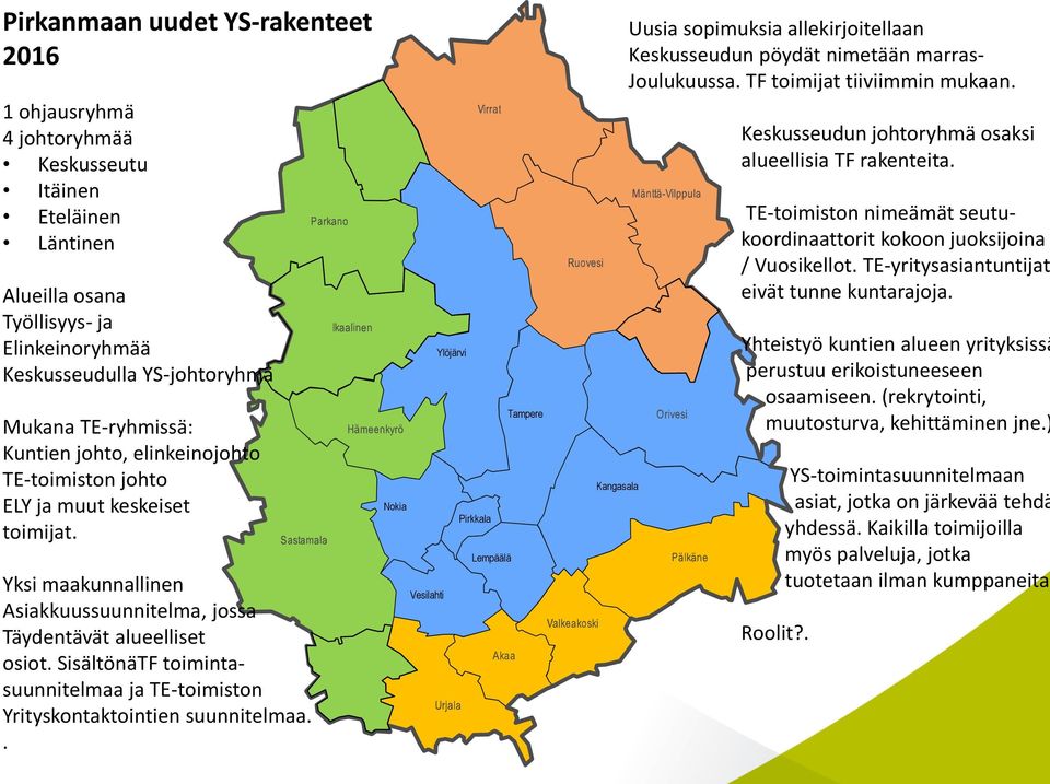 SisältönäTF toimintasuunnitelmaa ja TE-toimiston Yrityskontaktointien suunnitelmaa.