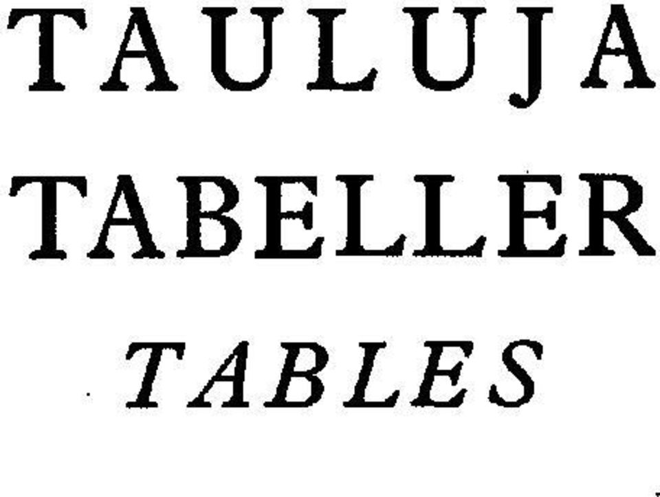 TABLES