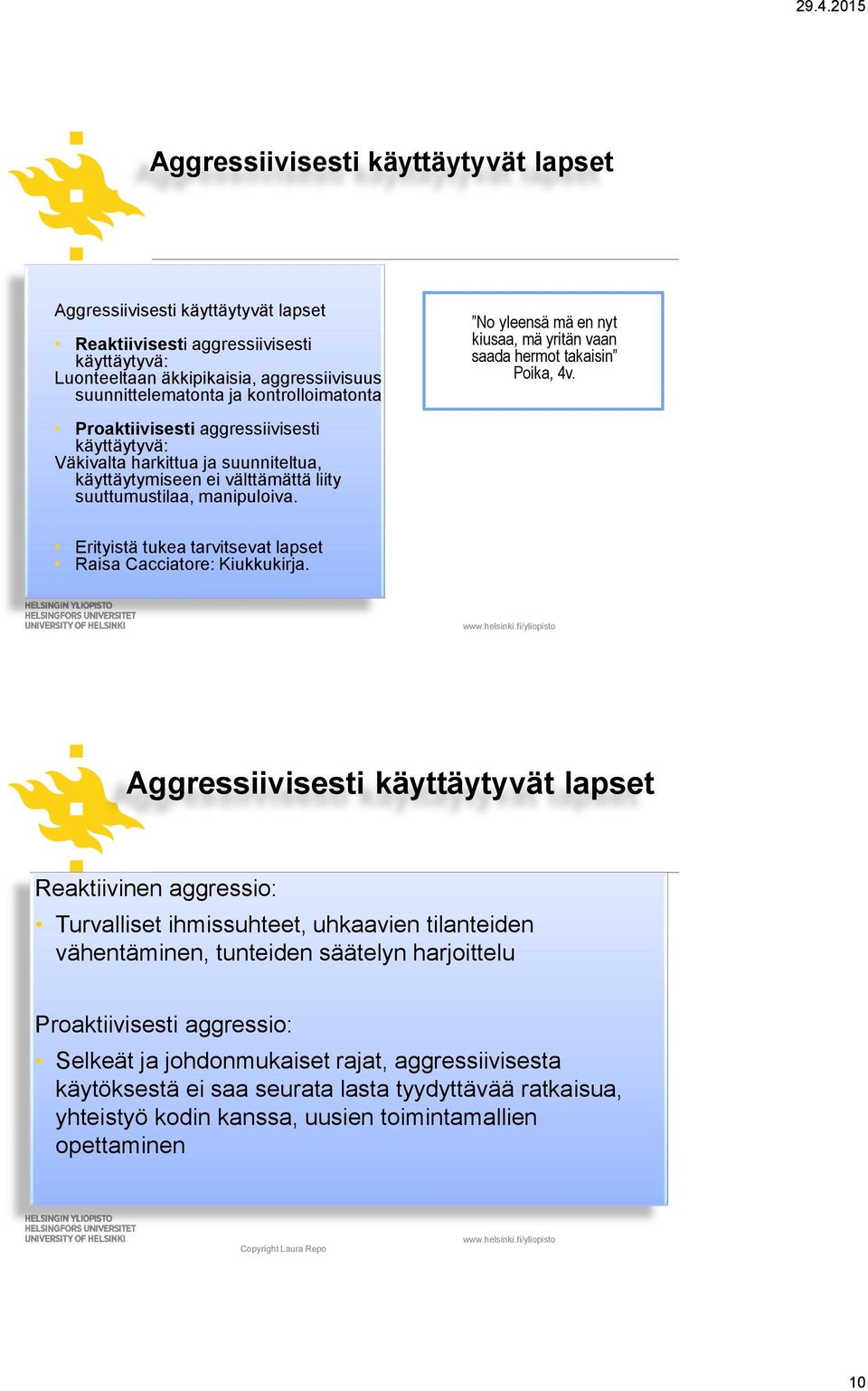 No yleensä mä en nyt kiusaa, mä yritän vaan saada hermot takaisin Poika, 4v. Erityistä tukea tarvitsevat lapset Raisa Cacciatore: Kiukkukirja.