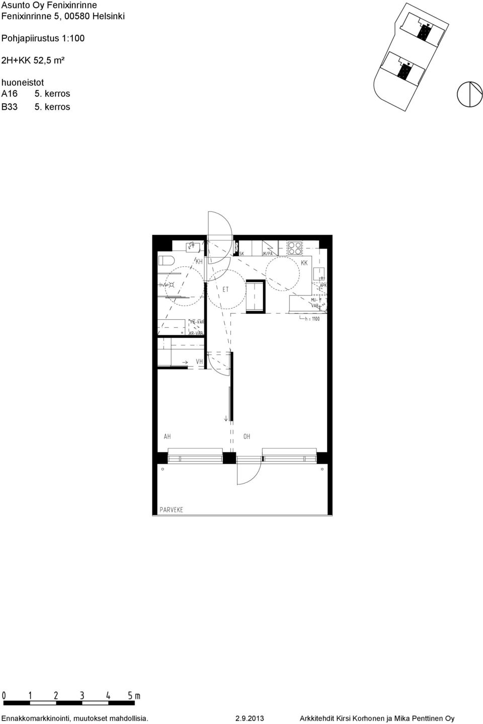 m² huoneistot A16