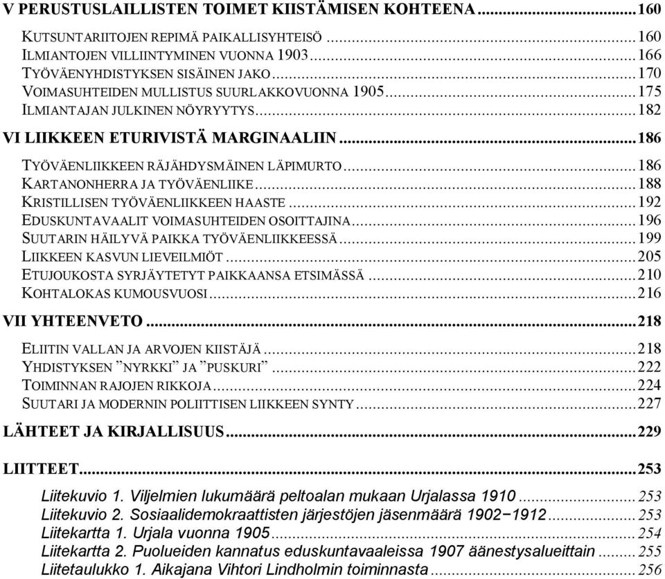 .. 186 KARTANONHERRA JA TYÖVÄENLIIKE... 188 KRISTILLISEN TYÖVÄENLIIKKEEN HAASTE... 192 EDUSKUNTAVAALIT VOIMASUHTEIDEN OSOITTAJINA... 196 SUUTARIN HÄILYVÄ PAIKKA TYÖVÄENLIIKKEESSÄ.