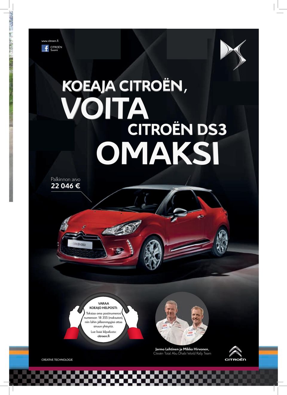 yhteyttä. numeroon 18 355 Lue (maksuton) lisää kilpailusta: citroen.