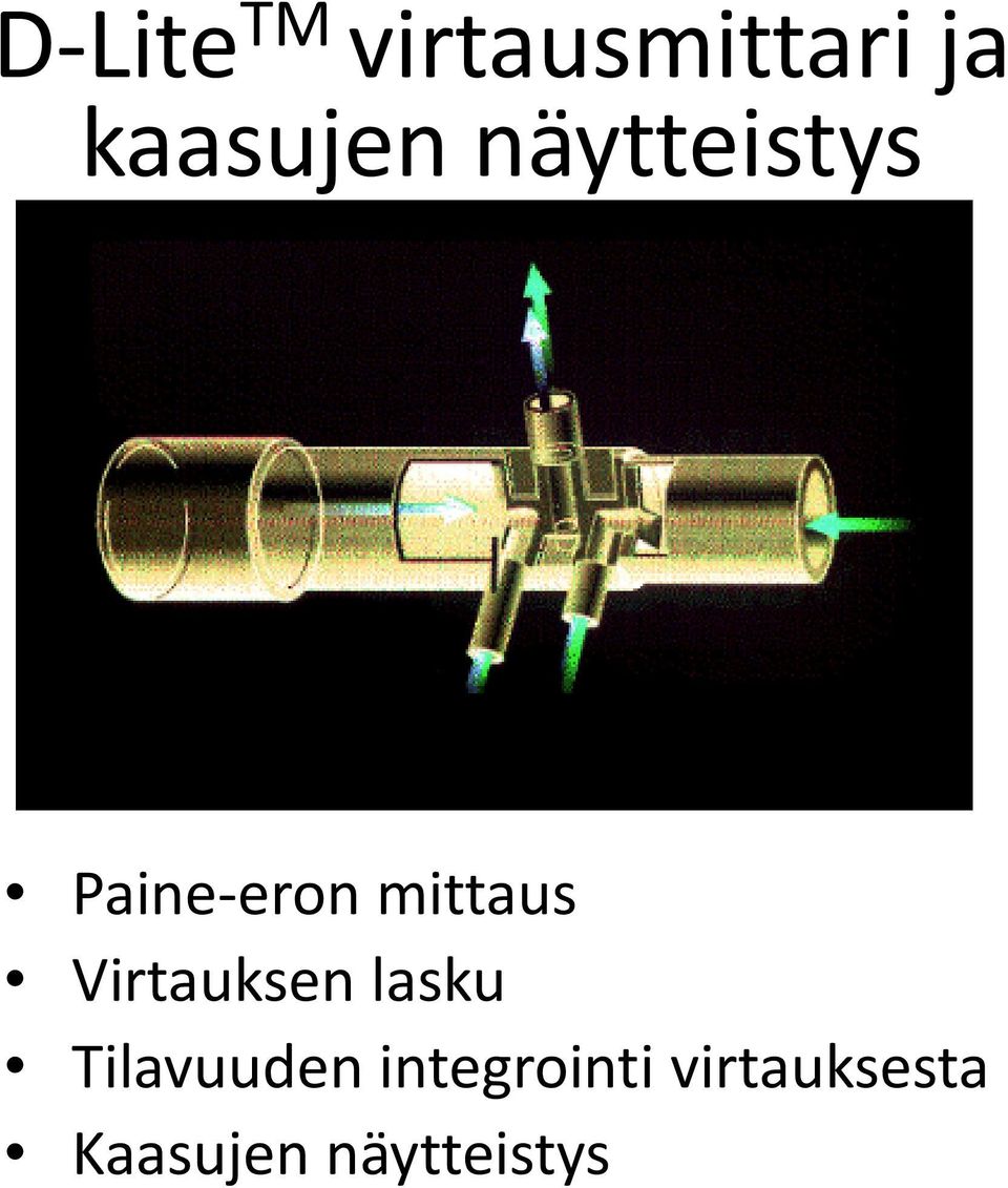 mittaus Virtauksen lasku Tilavuuden