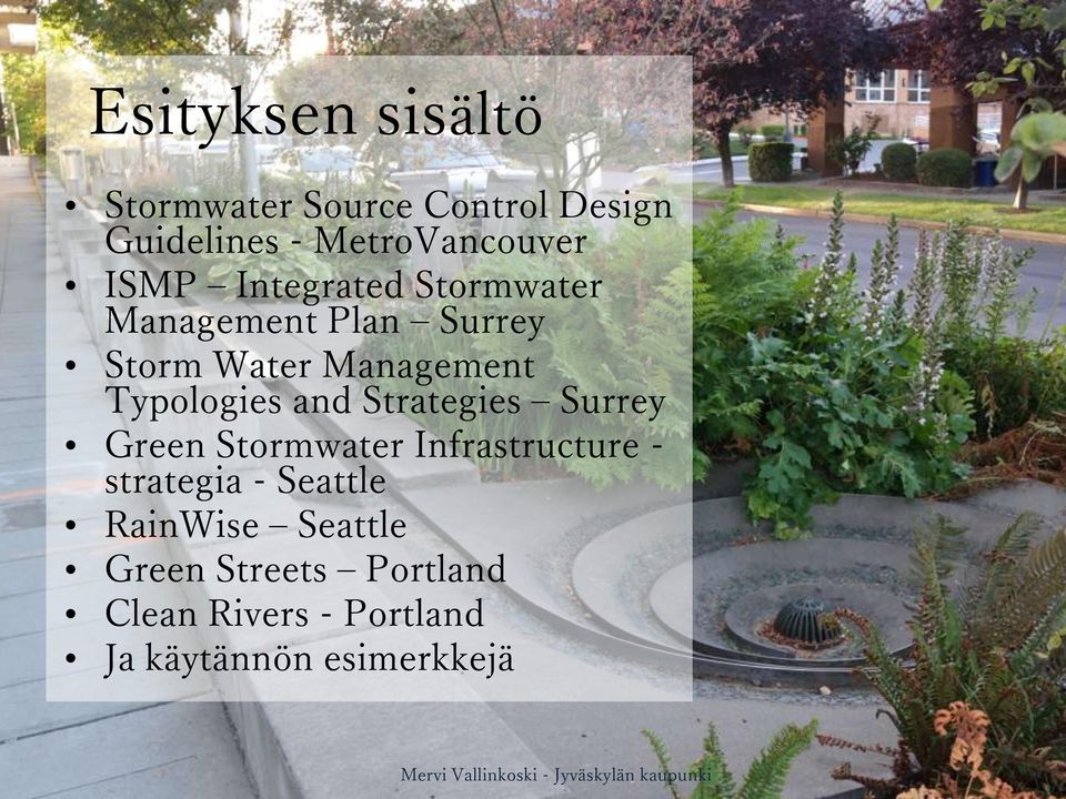 Typologies and Strategies Surrey Green Stormwater Infrastructure - strategia -