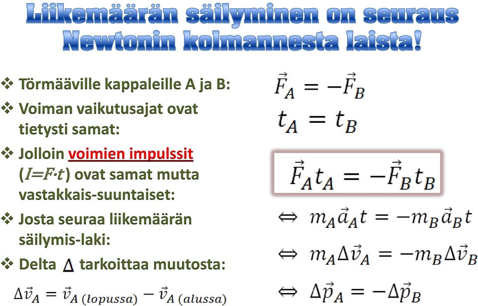 ) ovat samat mutta vastakkais-suuntaiset: Josta