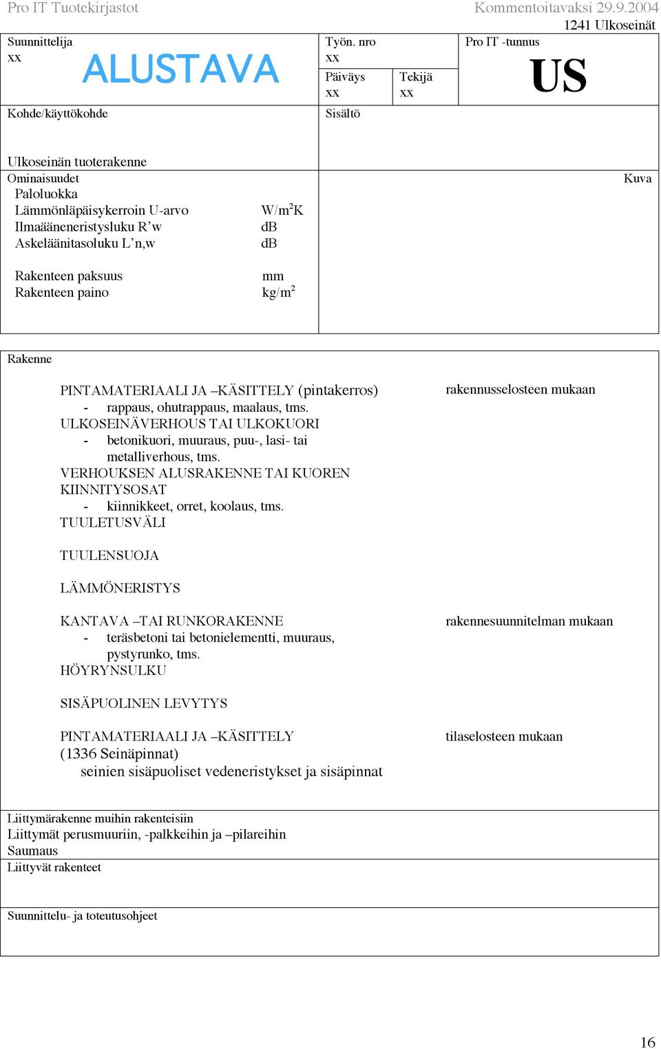 VERHOUKSEN ALUSRAKENNE TAI KUOREN KIINNITYSOSAT - kiinnikkeet, orret, koolaus, tms.