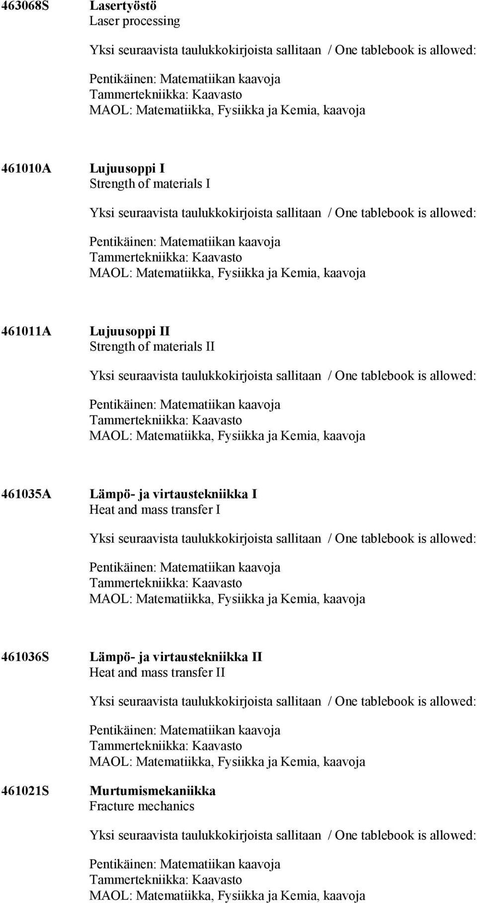 ja virtaustekniikka I Heat and mass transfer I 461036S Lämpö- ja