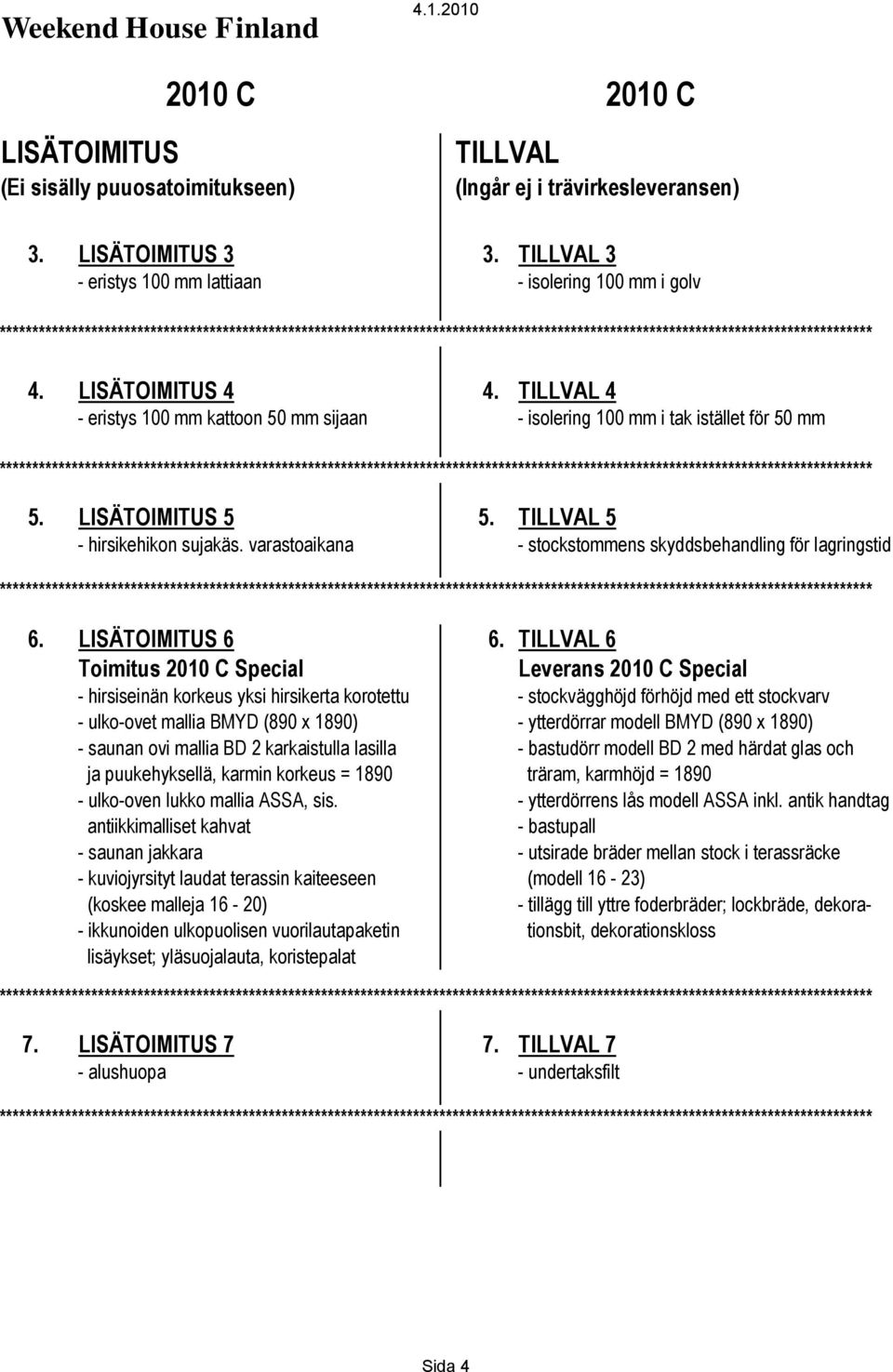 varastoaikana - stockstommens skyddsbehandling för lagringstid 6. LISÄTOIMITUS 6 6.