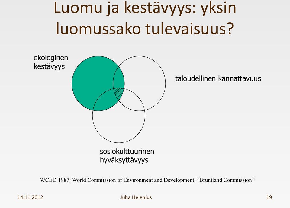 sosiokulttuurinen hyväksyttävyys WCED 1987: World