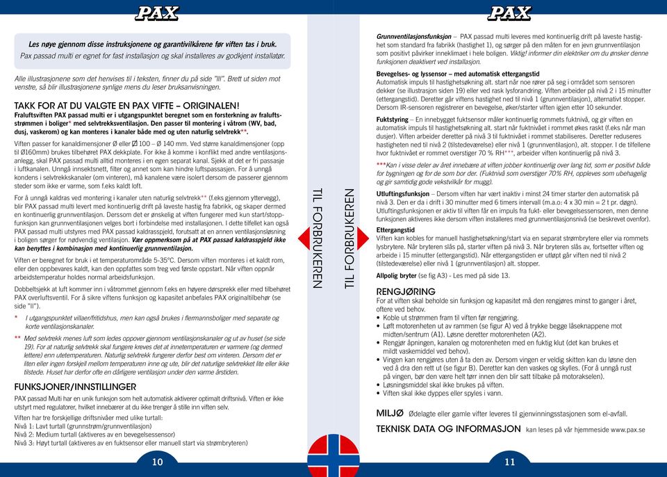 passad multi fläkt - fan - vifte - puhallin - PDF Ilmainen lataus