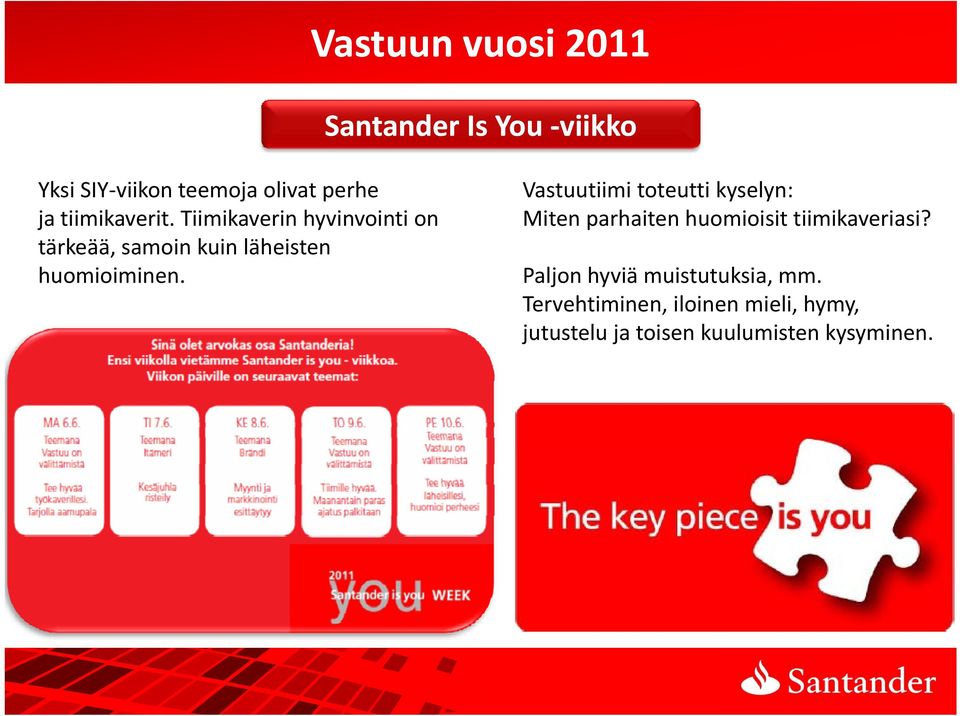 i i Vastuutiimi toteutti kyselyn: Miten parhaiten huomioisit tiimikaveriasi?