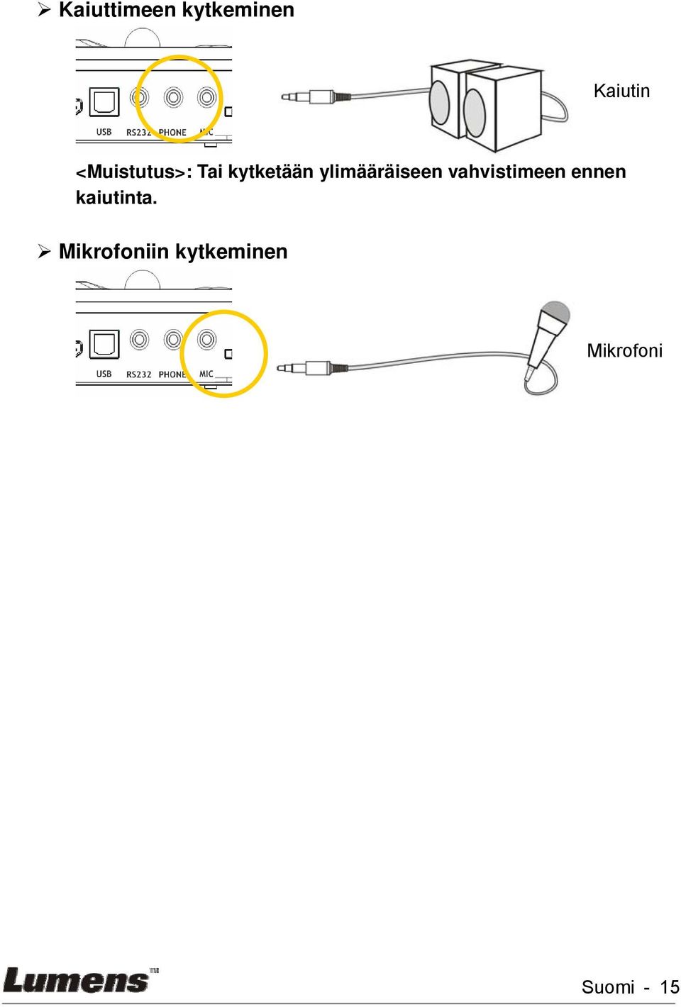 ylimääräiseen vahvistimeen ennen