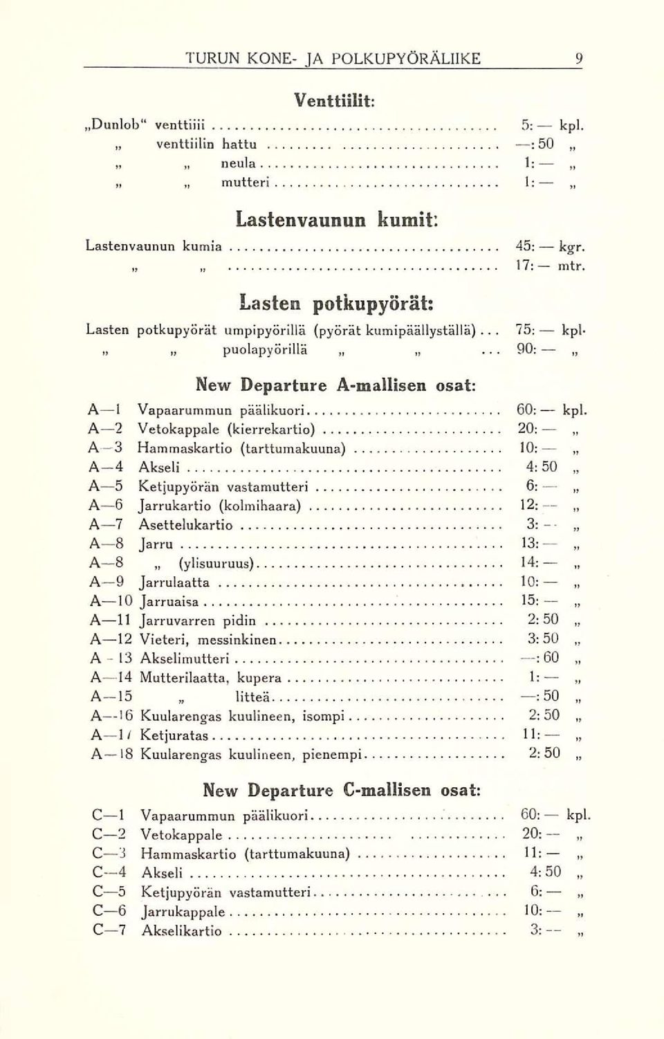 A2 Vetokappale (kierrekartio) 20; A3 Hammaskartio (tarttumakuuna) 10: A4 Akseli 4: 50 As Ketjupyörän vastamutteri 6: A6 Jarrukartio (kolmihaara) 12; A7 Asettelukartio 3: - A B 13: Jarru AB