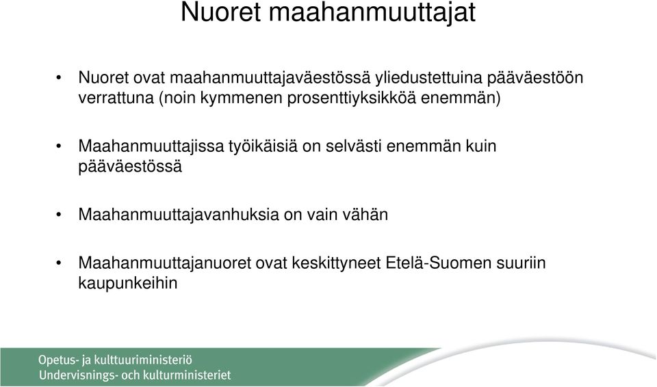 Maahanmuuttajissa työikäisiä on selvästi enemmän kuin pääväestössä