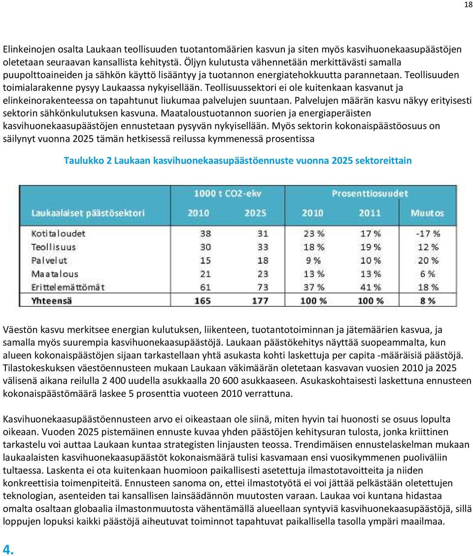 Teollisuussektori ei ole kuitenkaan kasvanut ja elinkeinorakenteessa on tapahtunut liukumaa palvelujen suuntaan. Palvelujen määrän kasvu näkyy erityisesti sektorin sähkönkulutuksen kasvuna.