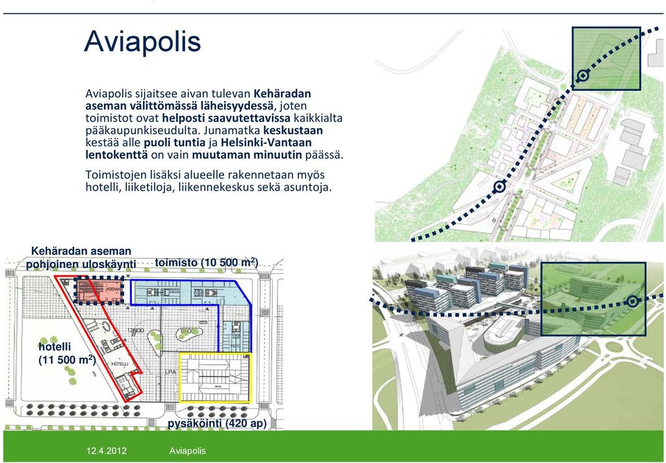 Junamatka keskustaan kestää alle puoli tuntia ja Helsinki Vantaan lentokenttä on vain muutaman minuutin päässä.