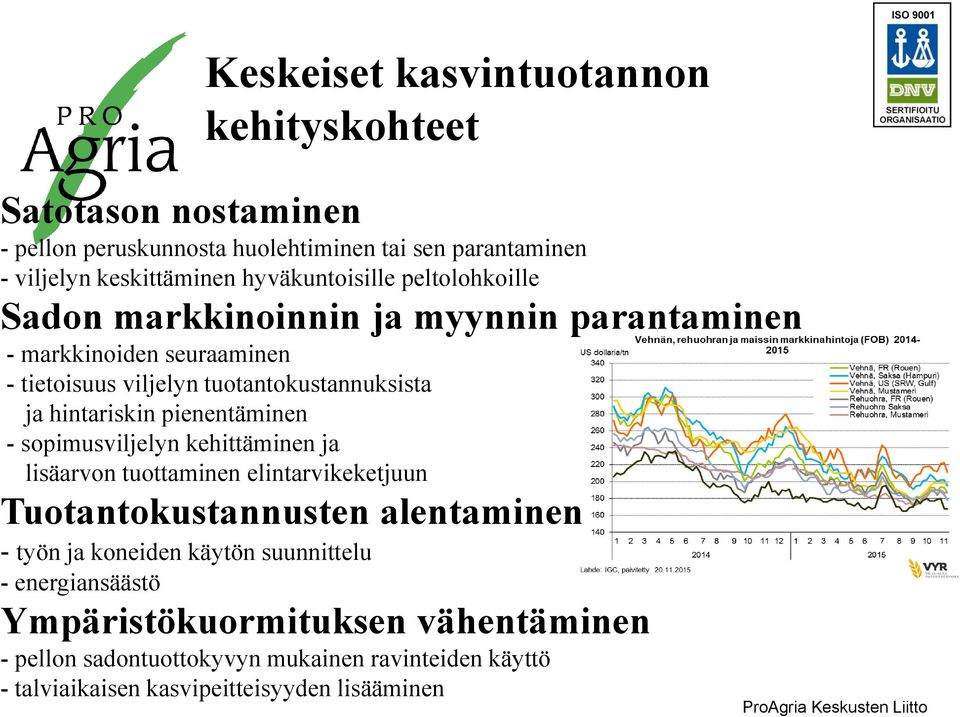 - sopimusviljelyn kehittäminen ja lisäarvon tuottaminen elintarvikeketjuun Tuotantokustannusten alentaminen - työn ja koneiden käytön suunnittelu -