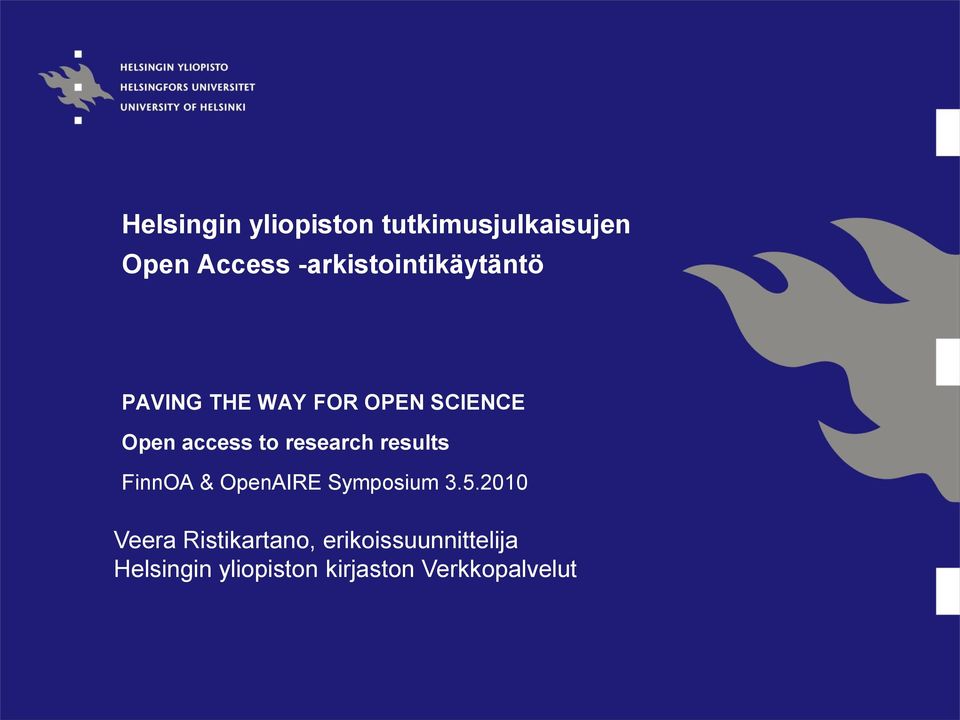 to research results FinnOA & OpenAIRE Symposium 3.5.