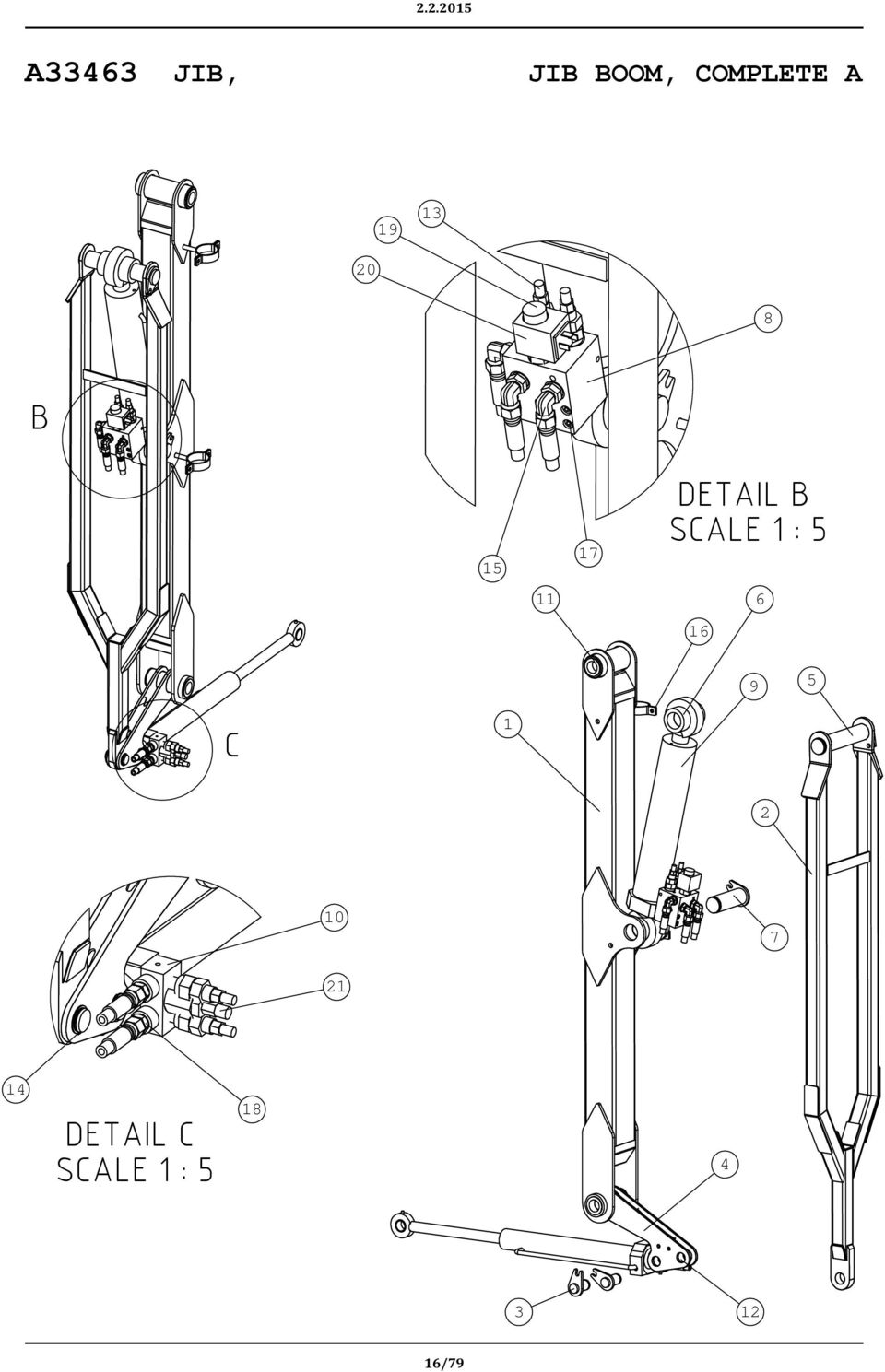 BOOM, COMPLETE A 19 13 20 8 B 15 17 DETAIL