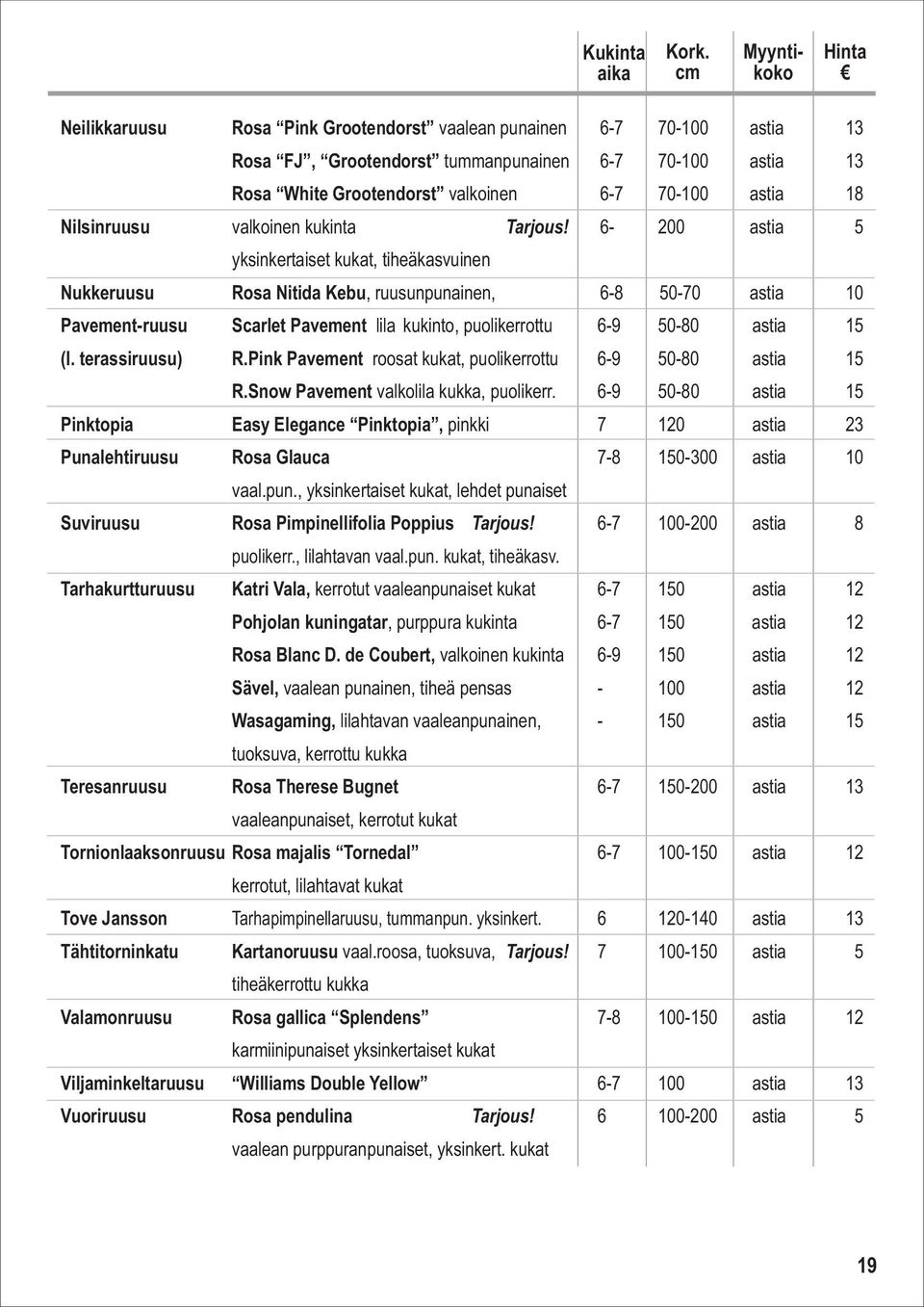 Nilsinruusu valkoinen kukinta Tarjous!