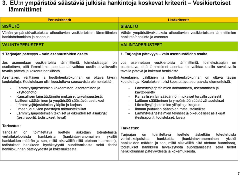 vaihtaa uusiin soveltuvalla tavalla pätevä ja kokenut henkilöstö. Asentajien, välittäjien ja huoltohenkilökunnan on oltava täysin koulutettuja.