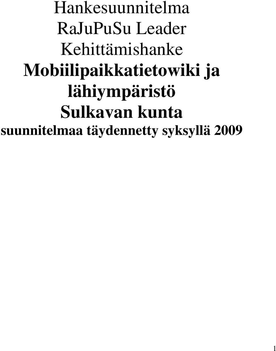 Mobiilipaikkatietowiki ja