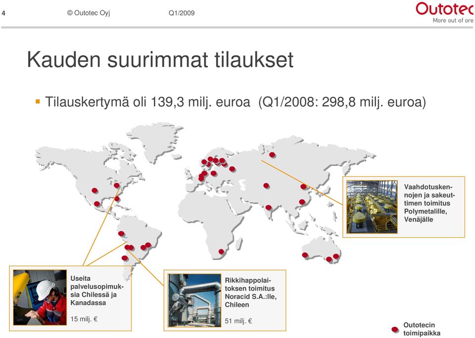 euroa) Vaahdotuskennojen ja sakeuttimen toimitus Polymetalille, Venäjälle