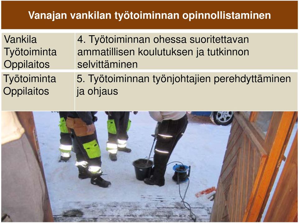 Työtoiminnan ohessa suoritettavan ammatillisen koulutuksen ja