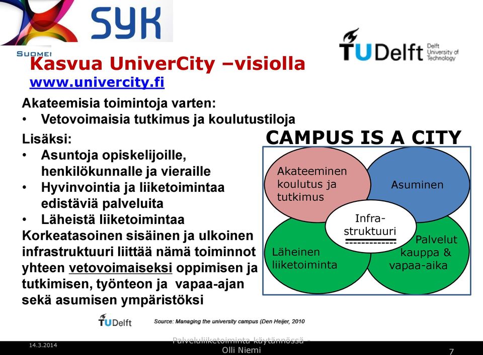 liiketoimintaa edistäviä palveluita Läheistä liiketoimintaa Korkeatasoinen sisäinen ja ulkoinen infrastruktuuri liittää nämä toiminnot yhteen