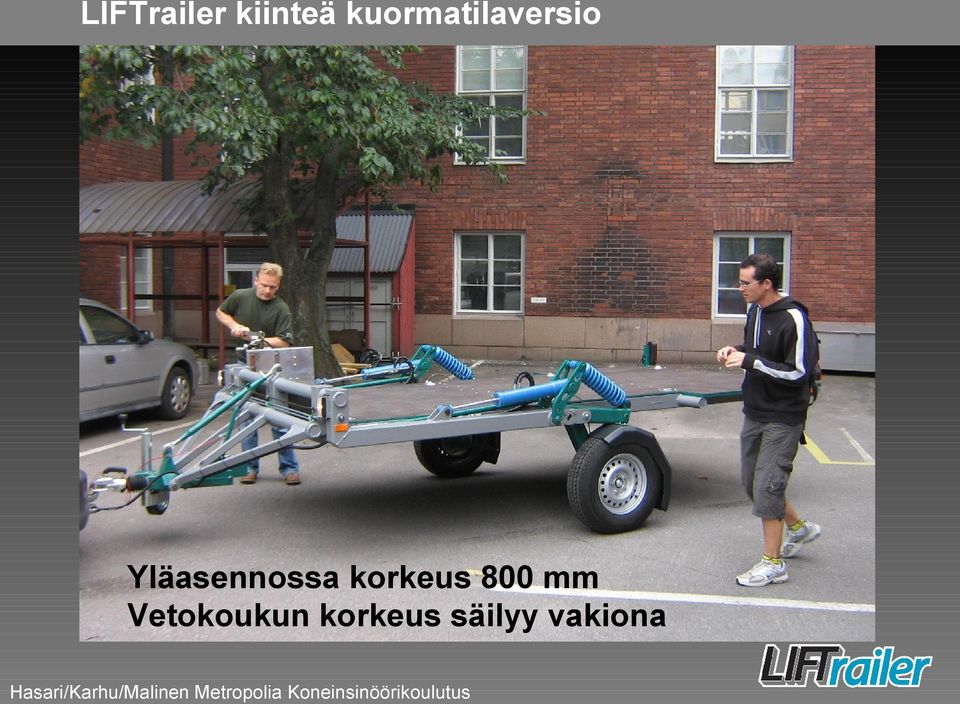 Yläasennossa korkeus 800