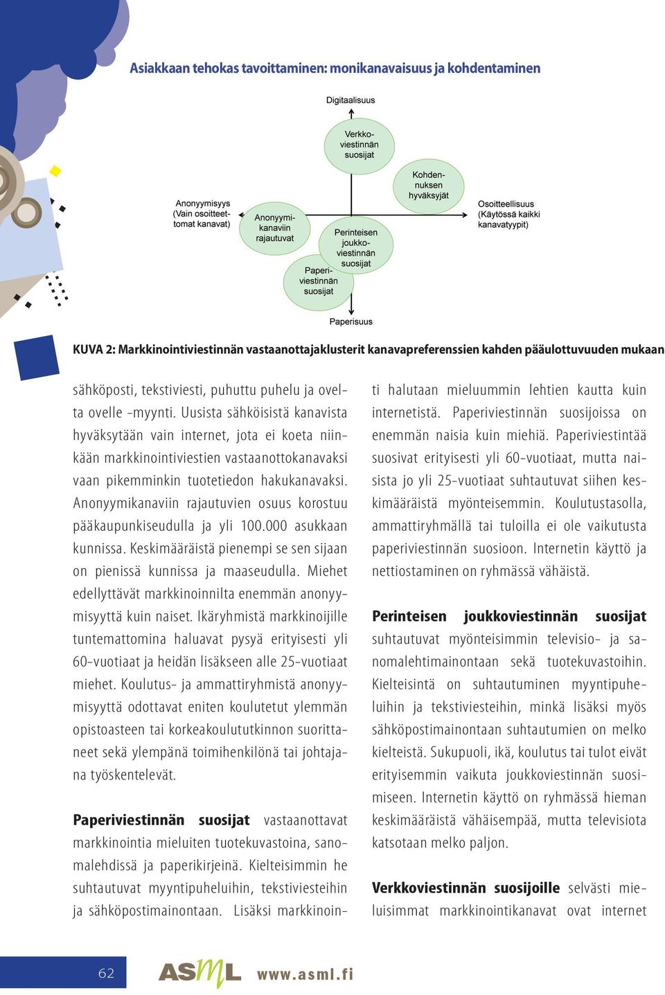 Anonyymikanaviin rajautuvien osuus korostuu pääkaupunkiseudulla ja yli 100.000 asukkaan kunnissa. Keskimääräistä pienempi se sen sijaan on pienissä kunnissa ja maaseudulla.