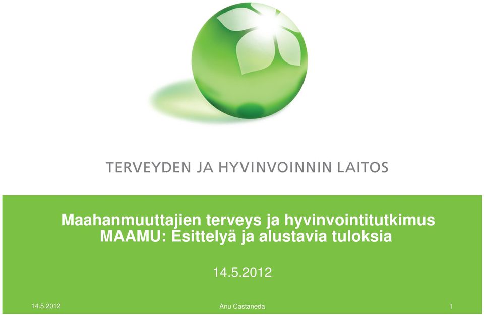 Esittelyä ja alustavia