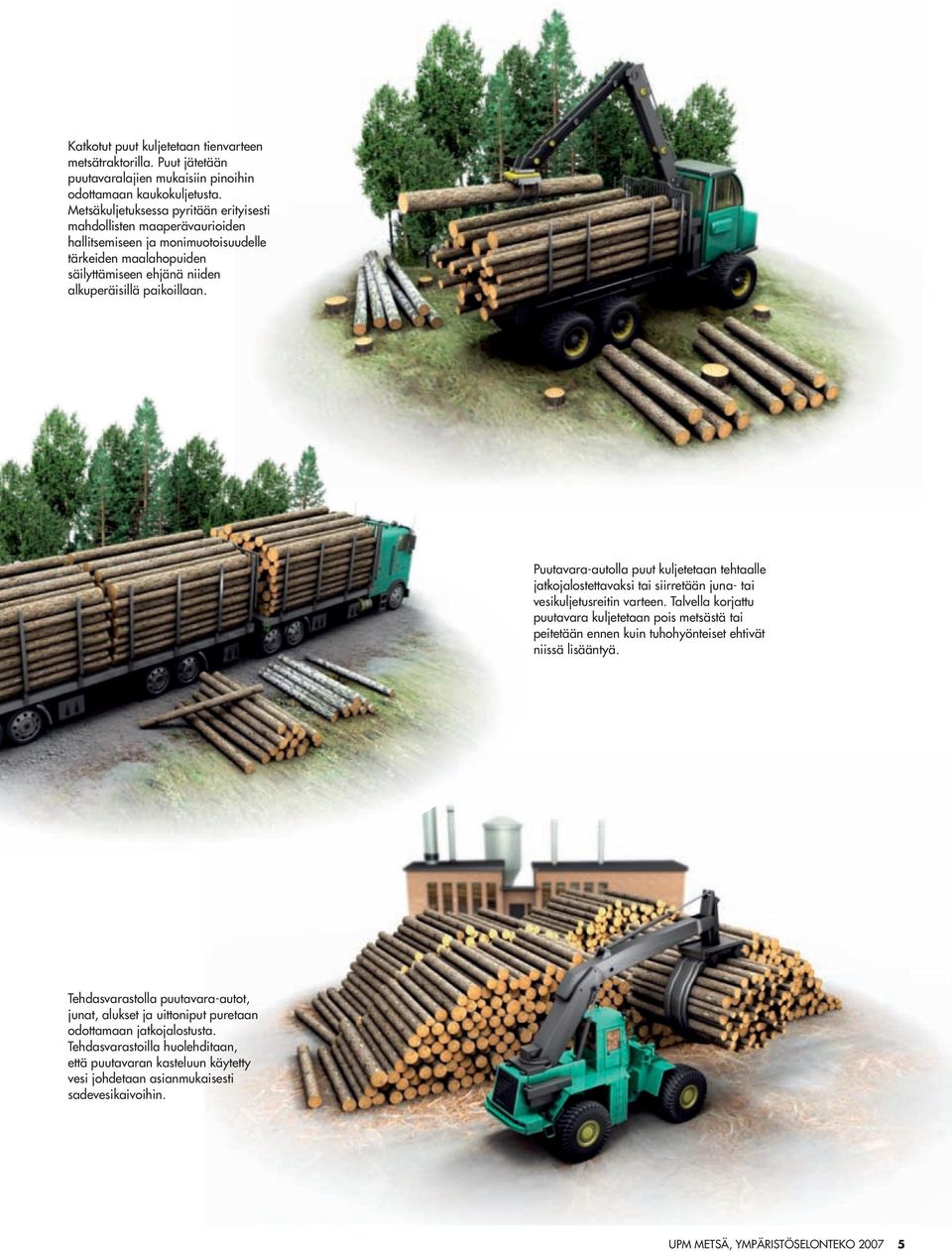 Puutavara-autolla puut kuljetetaan tehtaalle jatkojalostettavaksi tai siirretään juna- tai vesikuljetusreitin varteen.
