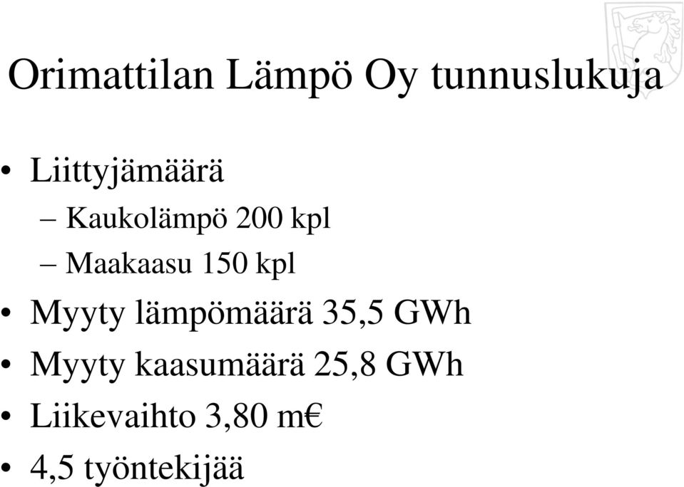 150 kpl Myyty lämpömäärä 35,5 GWh Myyty