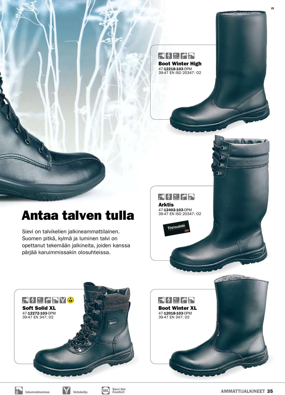 Suomen pitkä, kylmä ja luminen talvi on opettanut tekemään jalkineita, joiden kanssa pärjää