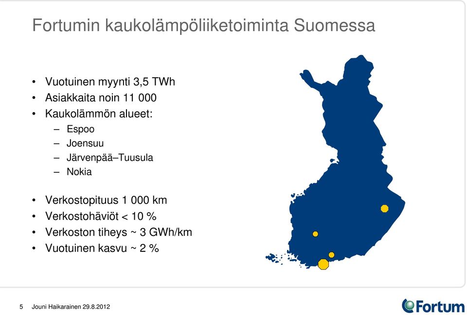 Joensuu Järvenpää Tuusula Nokia Verkostopituus 1 000 km