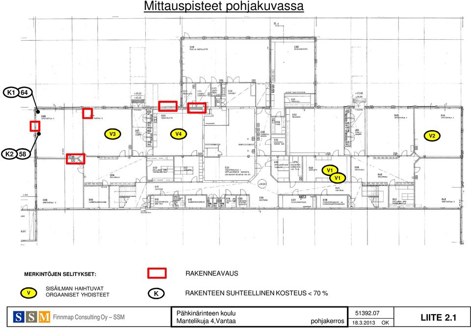 RAKENTEEN SUHTEELLINEN KOSTEUS < 70 % S S M Finnmap Consulting Oy SSM