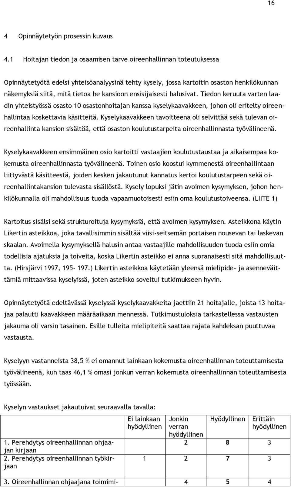 kansioon ensisijaisesti halusivat. Tiedon keruuta varten laadin yhteistyössä osasto 10 osastonhoitajan kanssa kyselykaavakkeen, johon oli eritelty oireenhallintaa koskettavia käsitteitä.