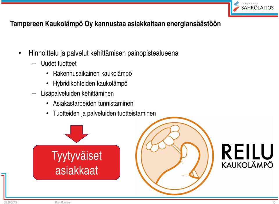 Lisäpalveluiden kehittäminen Asiakastarpeiden tunnistaminen