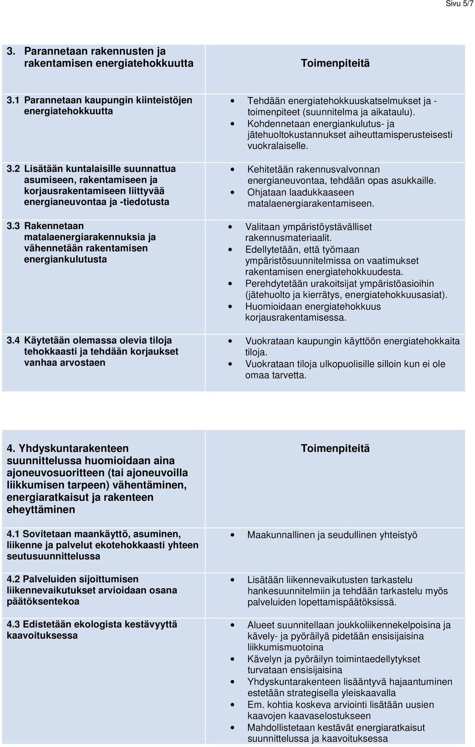 3 Rakennetaan matalaenergiarakennuksia ja vähennetään rakentamisen energiankulutusta 3.