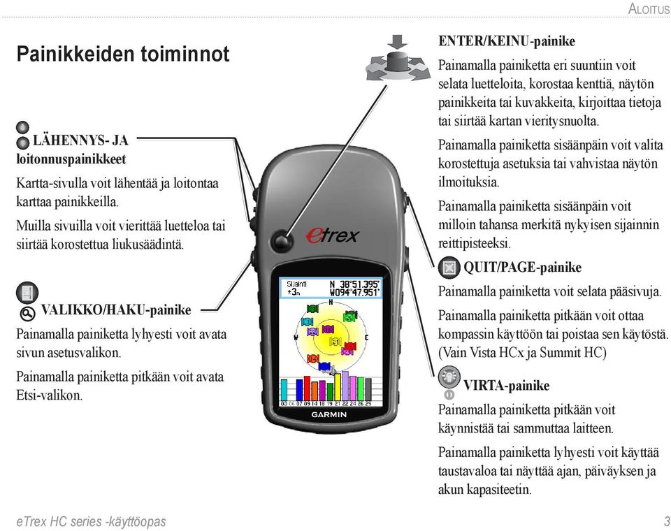 Painamalla painiketta pitkään voit avata Etsi-valikon.