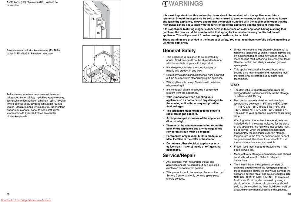 can be acquainted with the functioning of the appliance and the relevant warnings.