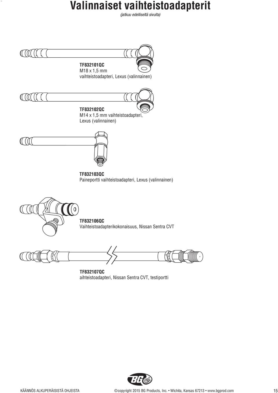 TF832106QC Vaihteistoadapterikokonaisuus, Nissan Sentra CVT TF832107QC aihteistoadapteri, Nissan Sentra CVT, testiportti