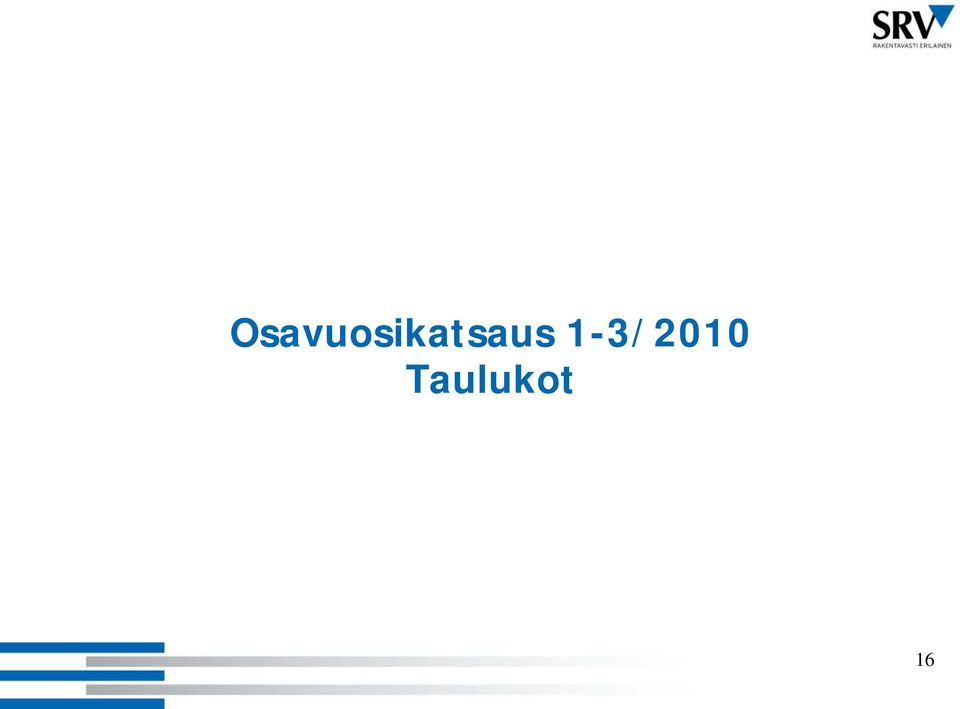 Taulukot SRV