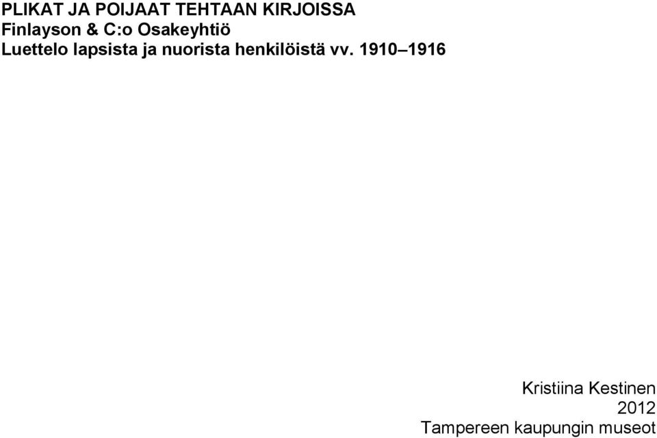 lapsista ja nuorista henkilöistä vv.